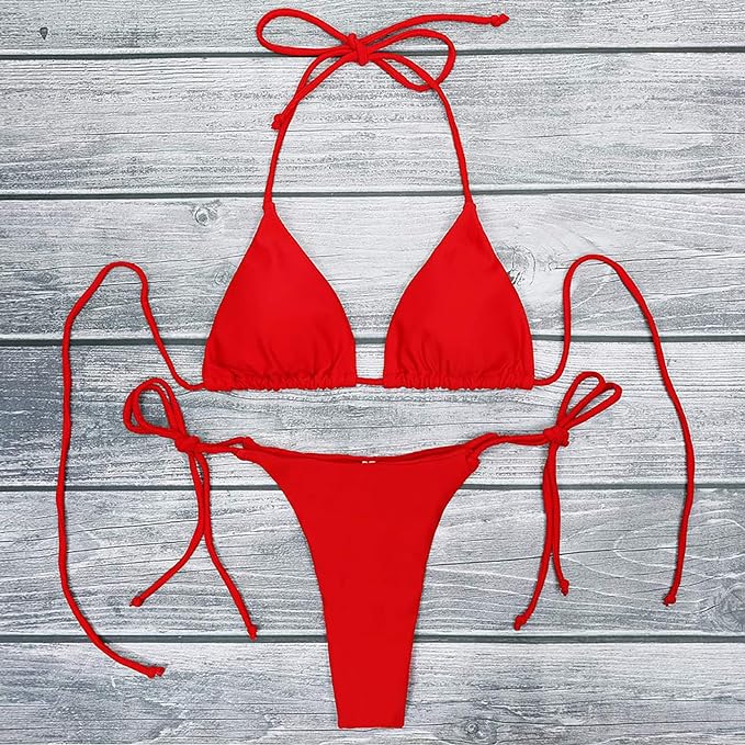 Red Triangle Thong Bikini - bundle of 10